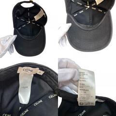 セリーヌ CELINE キャップ ロゴ ベースボール キャップ M 帽子 2AUA1242N ブラックの画像