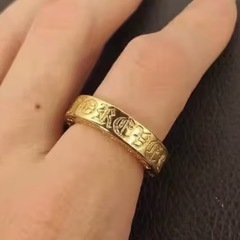 ゴールド スペーサー リング シルバー925の画像