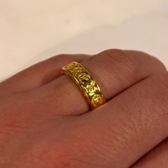 ゴールド スペーサー リング シルバー925の画像