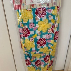 こども浴衣　子供浴衣　100.110cm.120cm  水色ベースに花柄、赤色の帯ですの画像