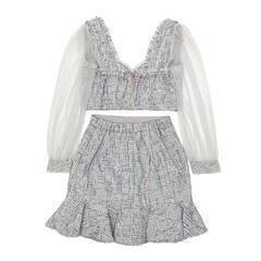 【JEWELS / ジュエルズ】チェックツイードマーメイドセットアップドレス キャバドレスの画像