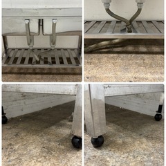 ステンレス　業務用　2層シンク流し台　厨房　飲食店　W１２００ｘD４５０ｘＨ８００ｍｍの画像