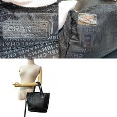 シャネル CHANEL トートバッグ チョコバー ブラックの画像