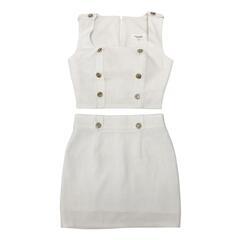 【RANS / ランズ】セットアップミニドレス ホワイト AIDMAX 韓国ドレス キャバドレスの画像