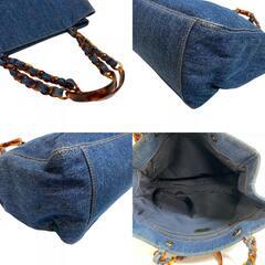 シャネル CHANEL トートバッグ ココマーク ブルーの画像