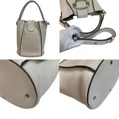 トッズ TOD’S ハンドバッグ ダブルT リング 2WAY ホワイトの画像