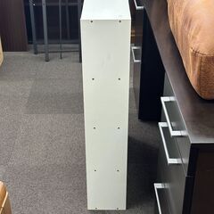 店頭引き渡し 中古 本棚 ホワイト 木製 4段 収納 家具の画像