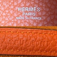 エルメスHERMESピコタンロックMM22Y2020年製造ハンドバッグハンドバックトートバッグトートバックかばんカバン箱保存袋カデナキー鍵×2フランス製レディース女性用婦人鞄トリヨンクレマンス本革牛革レザーユニセックスオレンジ色系の画像