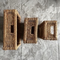 アジアン家具　ラタン　バスケット　カゴ　収納ケース　box　の画像