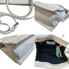 オフホワイト OFF-WHITE トートバッグ 2WAY ホワイトの画像