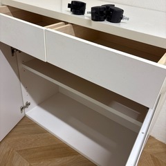 キャビネット　棚　白　ラックの画像