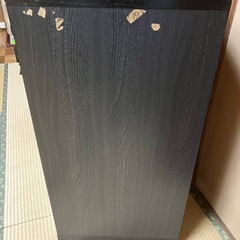 【直接引取】ガラスキャビネット　キャスター付き　黒の画像