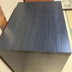 【直接引取】ガラスキャビネット　キャスター付き　黒の画像