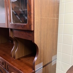 【直接引取】食器棚　木製キッチン収納キャビネットの画像