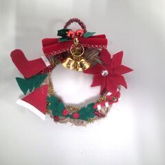 【ハンドメイド】クリスマスリースの画像
