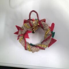 【ハンドメイド】クリスマスリースの画像
