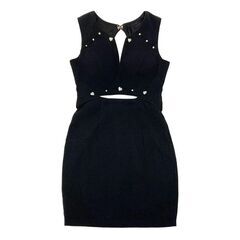 【an / アン】ハートビジュー ウエストカットアウト バックリボン タイトミニドレス キャバドレスの画像