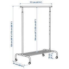 (引取り先決定)IKEAハンガラック の画像