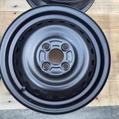 コン マットブラック ホンダ N-BOX 純正 スチールホイール 14インチ 4.5J-14 +40 PCD100 4本 N-ONE N-WGN 鉄チンの画像
