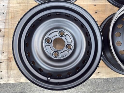 コン マットブラック ホンダ N-BOX 純正 スチールホイール 14インチ 4.5J-14 +40 PCD100 4本 N-ONE N-WGN 鉄チン