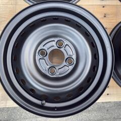 コン マットブラック ホンダ N-BOX 純正 スチールホイール 14インチ 4.5J-14 +40 PCD100 4本 N-ONE N-WGN 鉄チンの画像