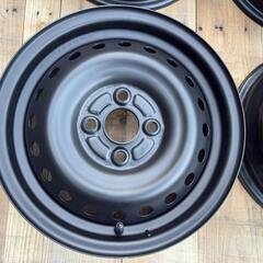 コン マットブラック ホンダ N-BOX 純正 スチールホイール 14インチ 4.5J-14 +40 PCD100 4本 N-ONE N-WGN 鉄チンの画像