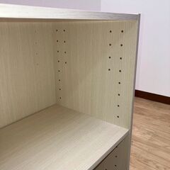 stp-3537　カラーボックス　2段　61×30×59cm　白　ホワイト　木目調　ホワイトウォッシュ　収納棚　収納ボックス　ケースの画像