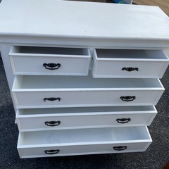 Country Corner カントリーコーナー ロマンスシリーズ 4段チェスト 収納 タンス ホワイト 白家具 アンティーク風の画像