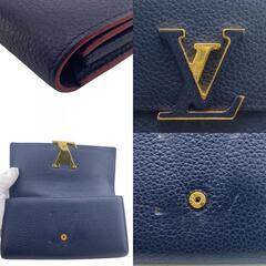 ルイヴィトン LOUIS VUITTON 長財布 ポルトフォイユ カプシーヌ フラップ M63739 マリーヌルージュの画像