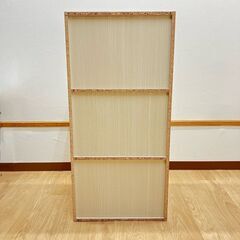 stp-3541　扉付き　カラーボックス　3段　42×29×89cm　白　ホワイトウォッシュ　収納棚　収納ボックス　収納ケース　キャビネットの画像