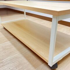 stp-3542　ニトリ　ミニテレビボード　80×35×30cm　キャスター付き　木目調　ローボード　テレビ台　TV台　AVボード　小型の画像