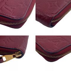 ルイヴィトン LOUIS VUITTON 長財布 モノグラムアンプラント ジッピーウォレット ラウンドファスナー M62214 レッド系の画像