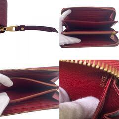 ルイヴィトン LOUIS VUITTON 長財布 モノグラムアンプラント ジッピーウォレット ラウンドファスナー M62214 レッド系の画像