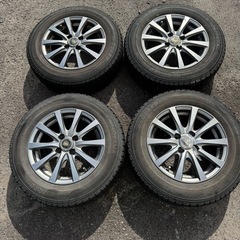 4穴ホイールセット 4本 4×100 スタッドレスタイヤ付きの画像