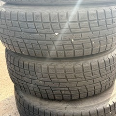 4穴ホイールセット 4本 4×100 スタッドレスタイヤ付きの画像