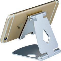 スマホスタンド アルミ合金製 角度/高度調整可能 折り畳み式 シリコン滑り止めの画像