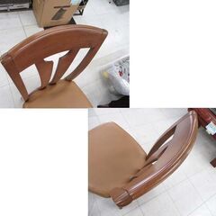 OTSUKA ダイニングチェア 肘無 幅47cm 引出し収納付き 天然木 家具 椅子 イス いす 苫小牧西店の画像