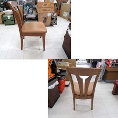 OTSUKA ダイニングチェア 肘無 幅47cm 引出し収納付き 天然木 家具 椅子 イス いす 苫小牧西店の画像