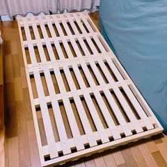 シングル すのこベッド ロータイプ 天然木の画像