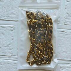 スマホストラップ ブラウン 首掛け 本革 携帯 ネックストラップ　レザーチェーンの画像