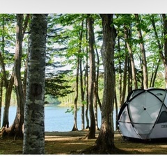 アウディロゴ　ノースフェイスドームテントの画像