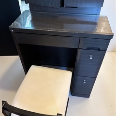 ニトリ　ドレッサー/三面鏡/化粧台•イスセットの画像