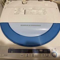 洗濯機 Sharp ES-GE55P 2015年製 5,5kg.の画像