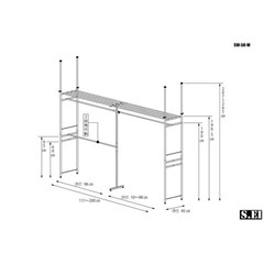 つっぱりハンガーラック　スチールラックの画像