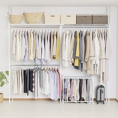 つっぱりハンガーラック　スチールラックの画像