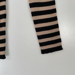 le coeur blanc ルクールブラン ボーダー 長袖ニット ウール ブラウン レディース 38【古着】【中古】の画像