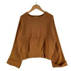 ELFORBR エルフォーブル 長袖ニット レーヨン/ポリエステル ベージュ レディース M【古着】【中古】の画像