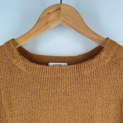 ELFORBR エルフォーブル 長袖ニット レーヨン/ポリエステル ベージュ レディース M【古着】【中古】の画像