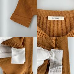 ELFORBR エルフォーブル 長袖ニット レーヨン/ポリエステル ベージュ レディース M【古着】【中古】の画像