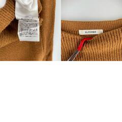 ELFORBR エルフォーブル 長袖ニット レーヨン/ポリエステル ベージュ レディース M【古着】【中古】の画像